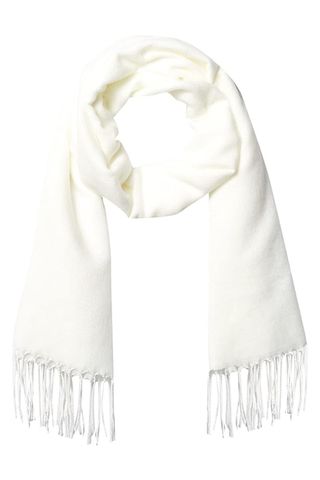 Amazon Essentials Women's Blanket Scarf, White, One Size