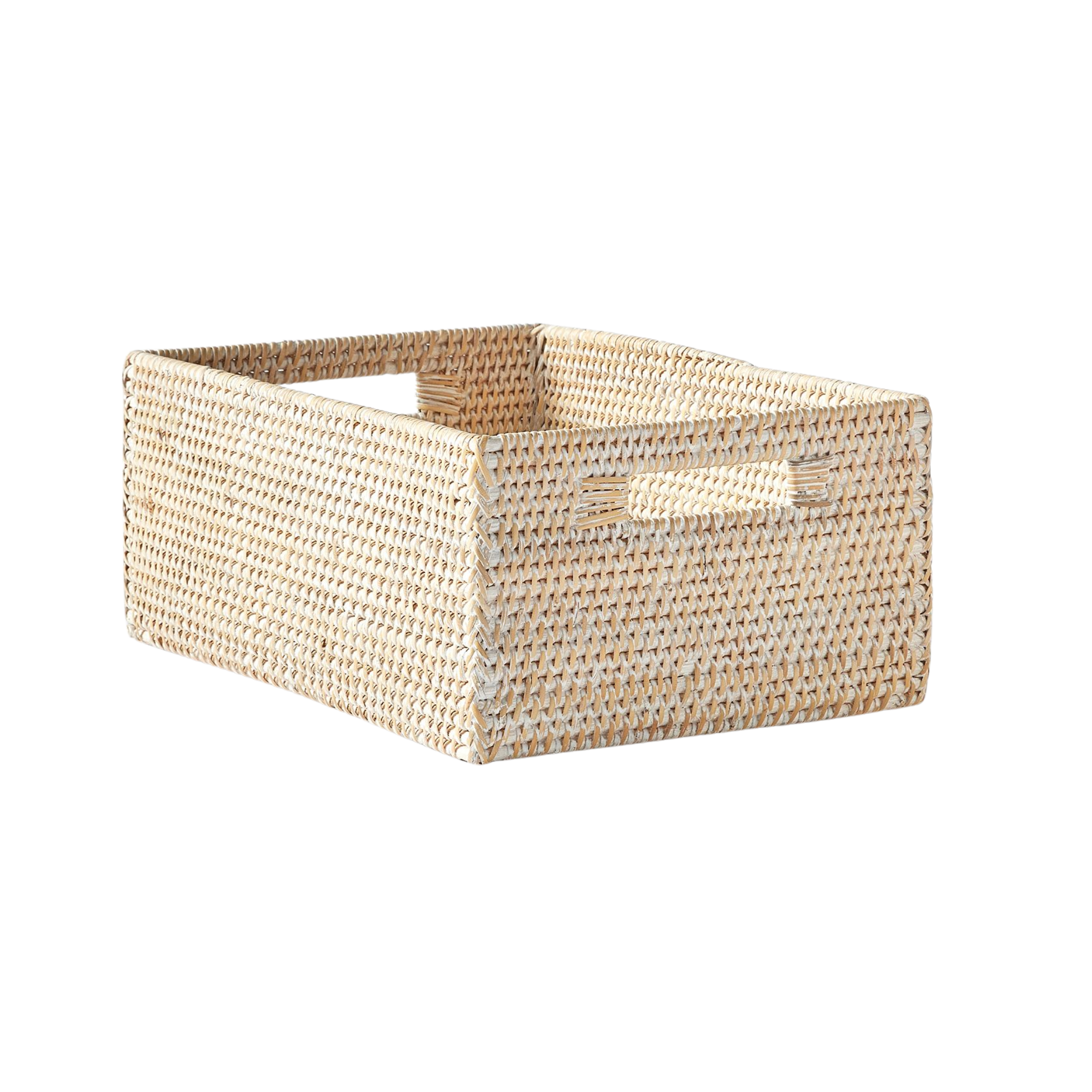 a rectangular storage basket
