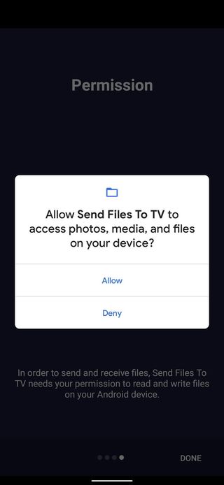 Send Files to TV app