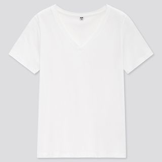 Women's 100% Supima Cotton V Neck Short Sleeved T-Shirt