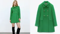 Zara Buttoned Tailored Coat