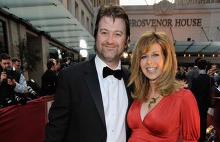 TV Presenter Kate Garraway and husband Derek Draper arrives at the Galaxy British Book Awards at Grosvenor House on April 3, 2009
