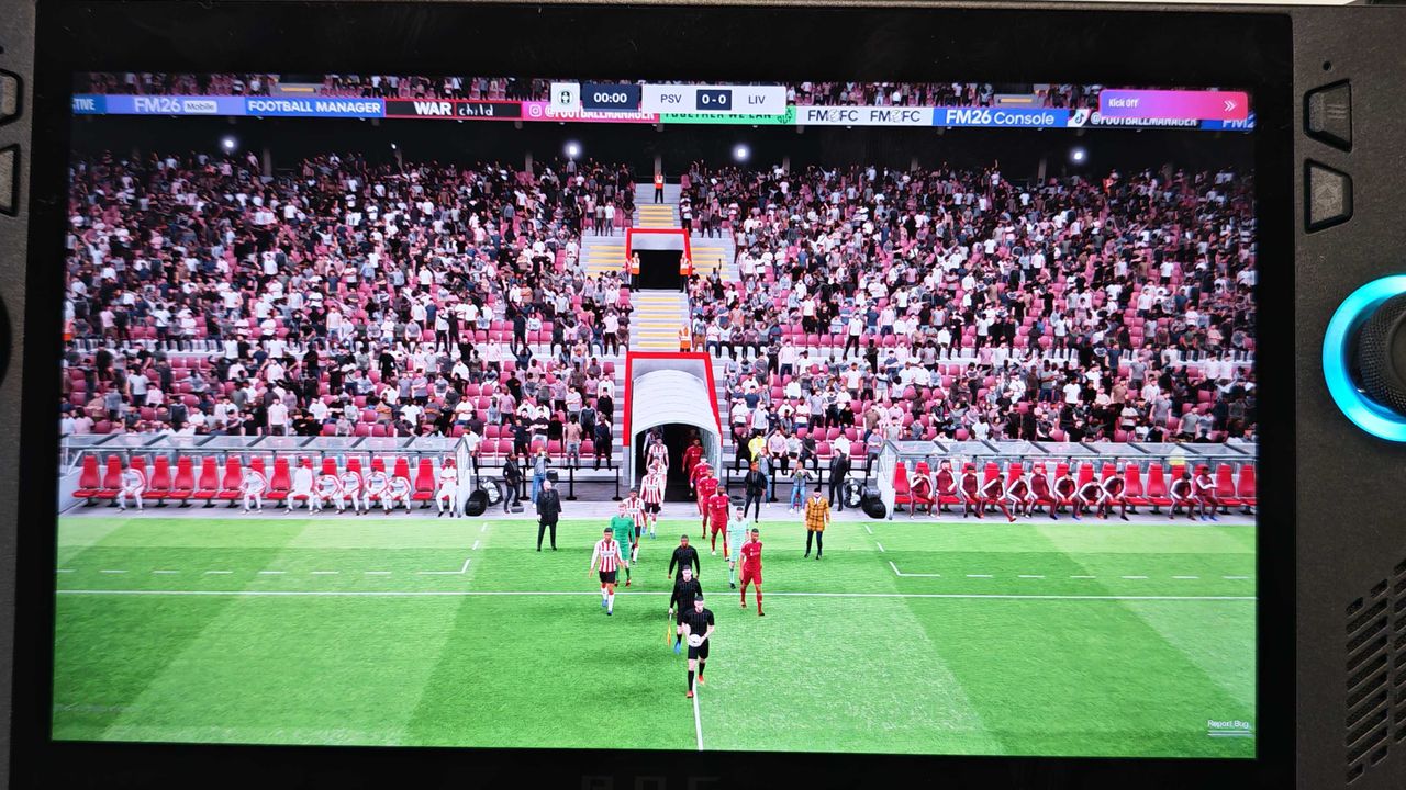 Football Manager 26 on an Asus ROG Ally X