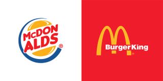 Fast food logo mashups: McDonald's vs Burger King