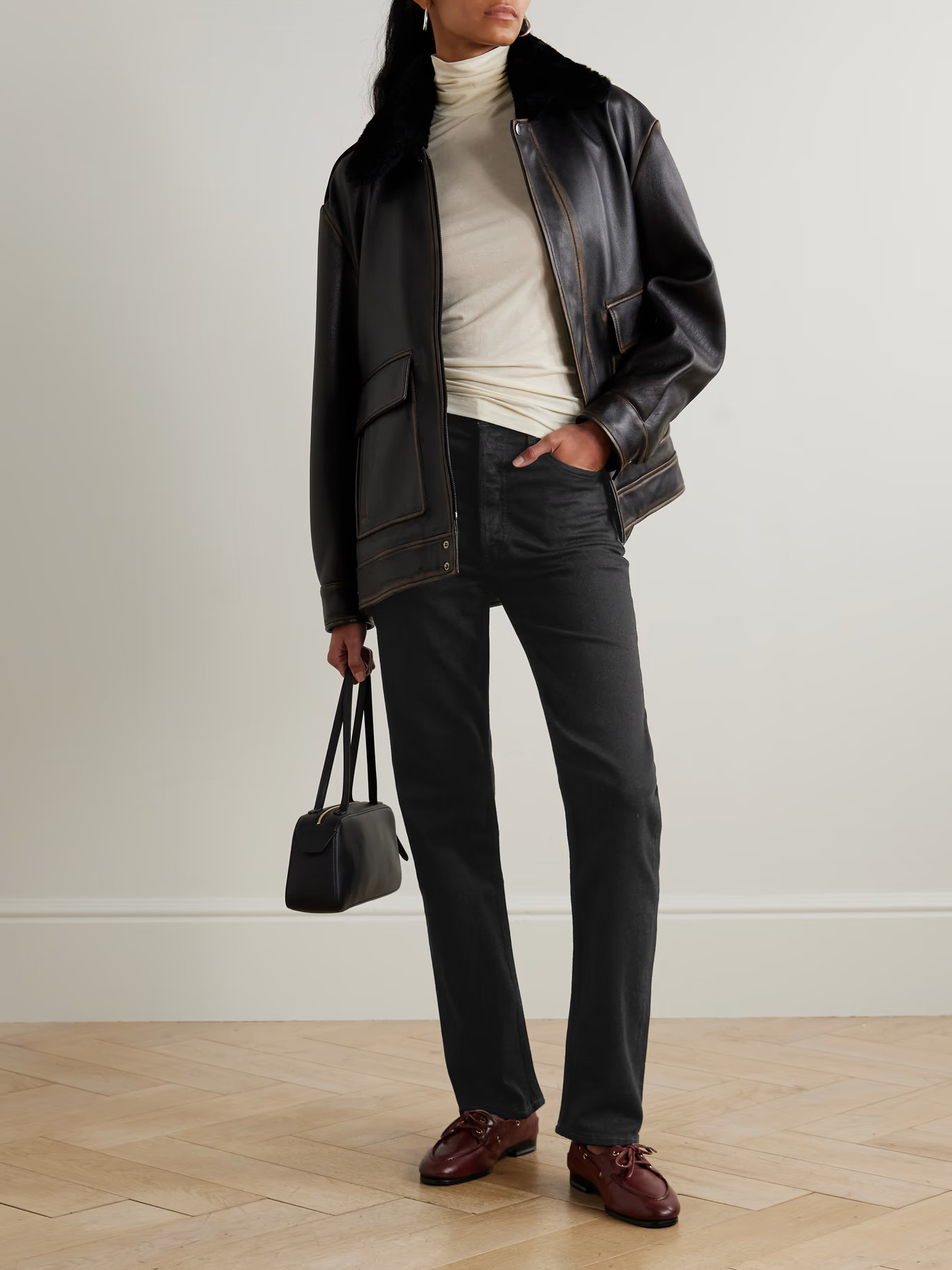 Black agolde pinch waist jeans