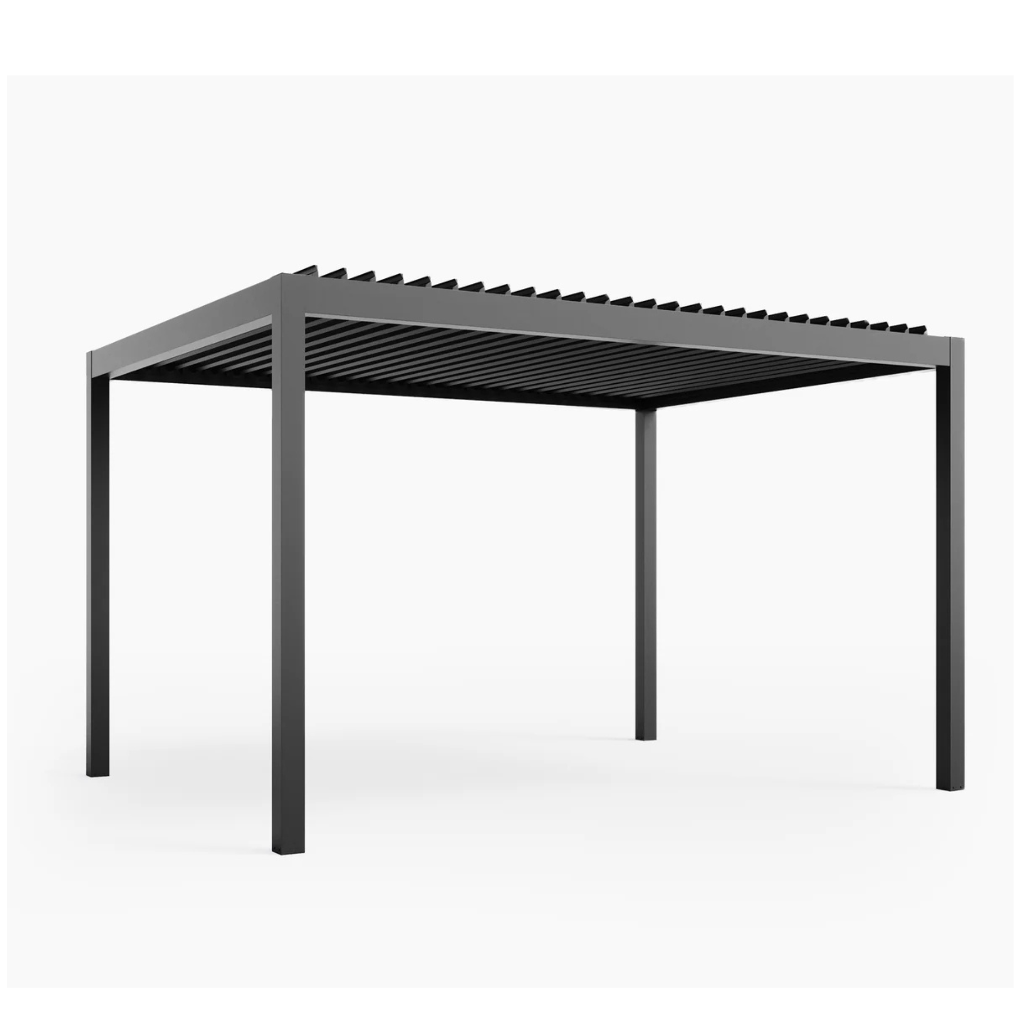 Aluminium pergola frame with louvred roof
