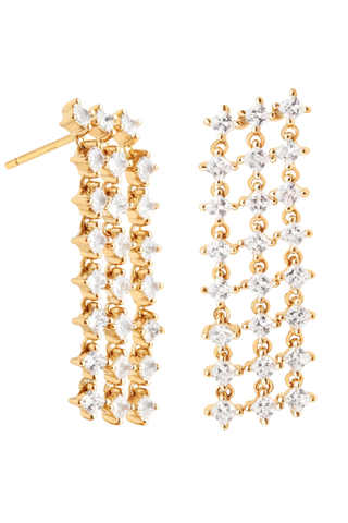 Cosmic Star Statement Earrings in Gold