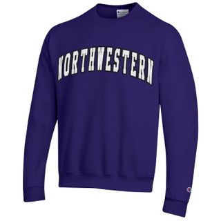 Northwestern Wildcats Men's Champion Two Color Arch Purple Crew