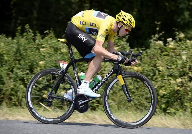 Chris Froome (Sky) during stage 14