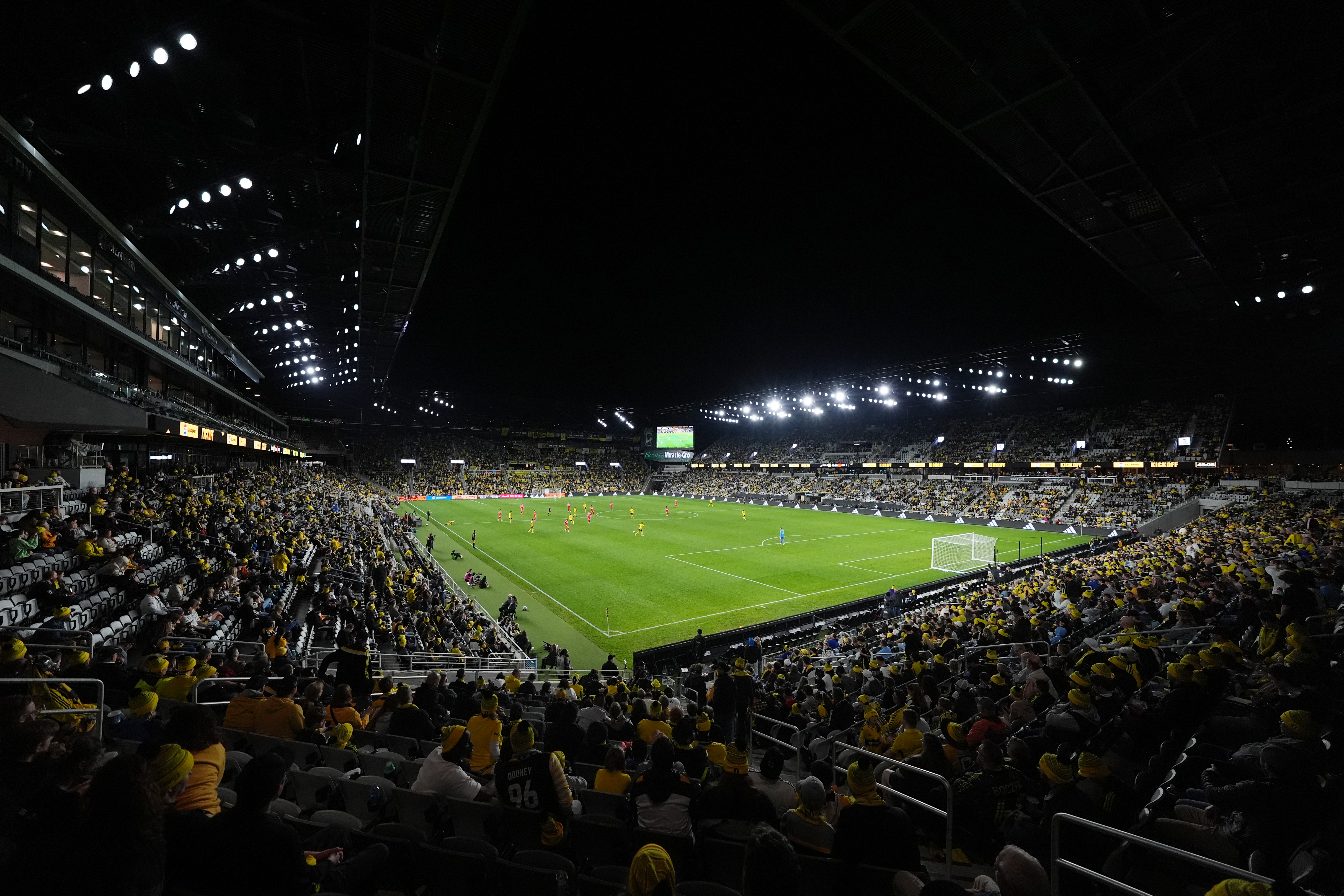 COLUMBUS, OHIO - MARCH 07: General view inside the stadium during the MLS match between Columbus Crew and Chicago Fire FC at ScottsMiracle-Gro Field on March 07, 2026 in Columbus, Ohio. (Photo by Jason Mowry/MLS via Getty Images)
