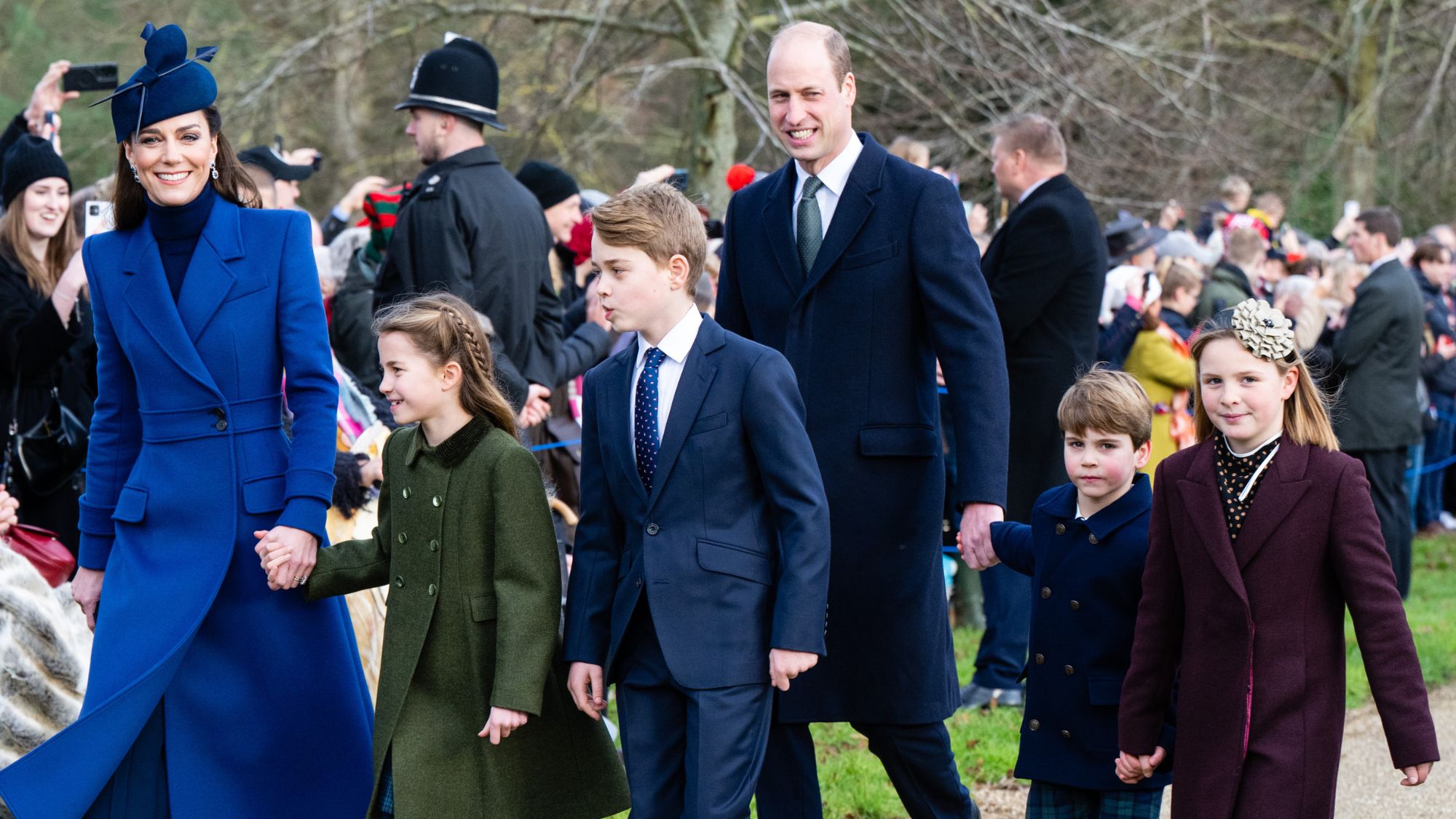 The Wales family in Sandringham, Norfolk, in 2023
