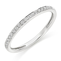 18ct White Gold Diamond Half Eternity Ring,