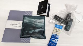 The sleeper kit that guests receive in a Club room