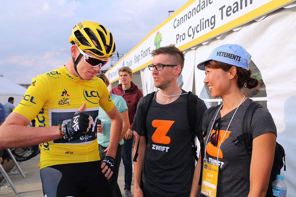 Chris Froome at the Saitama Criterium.