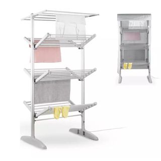 Minky SureDri 4 Tier Heated Airer with Timer & Cover