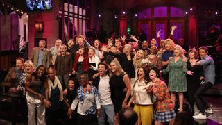 Saturday Night Live cast with their moms
