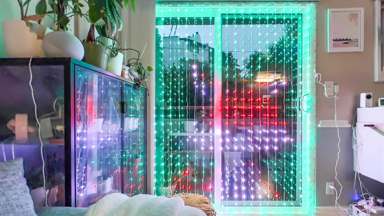 Govee Curtain Lights during author's testing