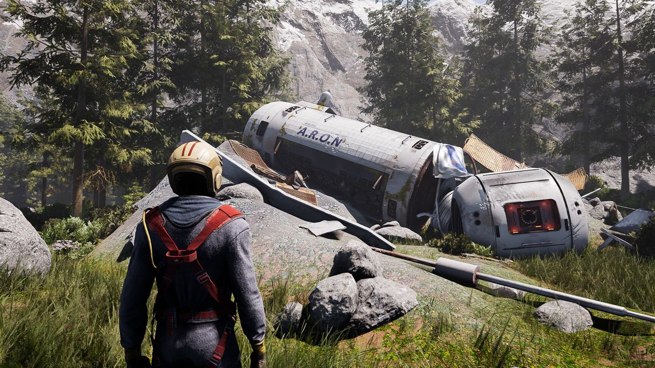A crashed spaceship