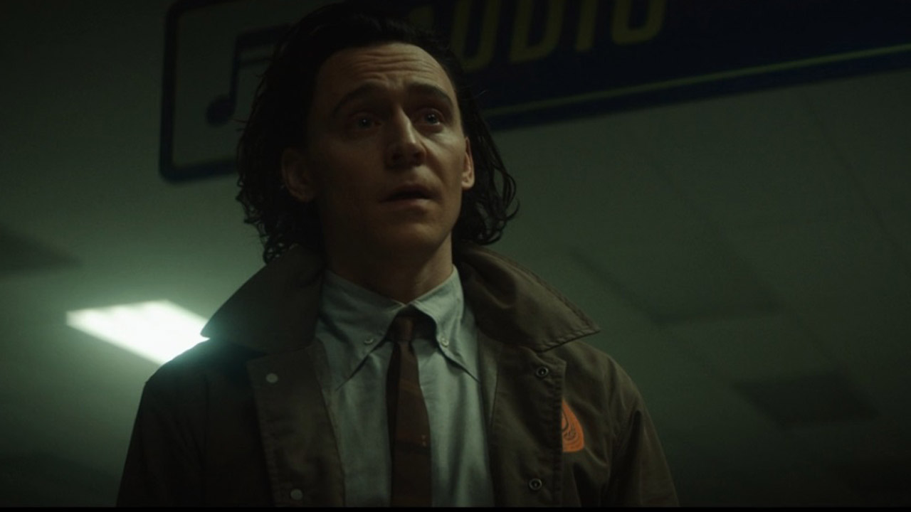 Tom Hiddleston's Loki stares at an off-screen Sylvie in Loki episode 2