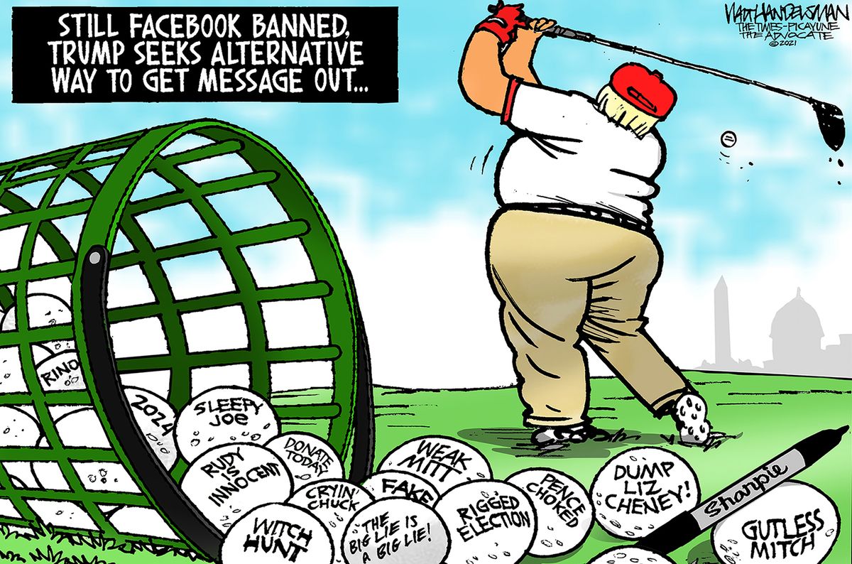 Political Cartoon U.S. trump facebook ban | The Week