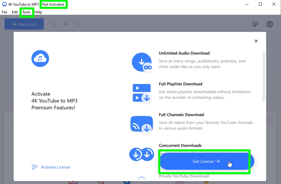 how to download music from YouTube - license