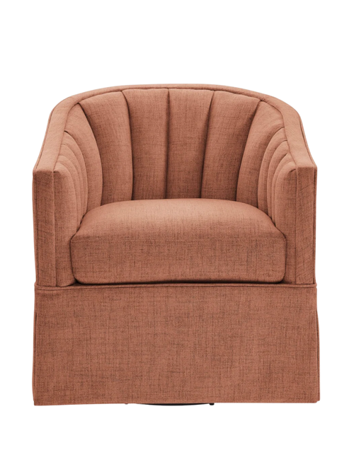Milnor Sanibel Skirted Swivel Accent Chair