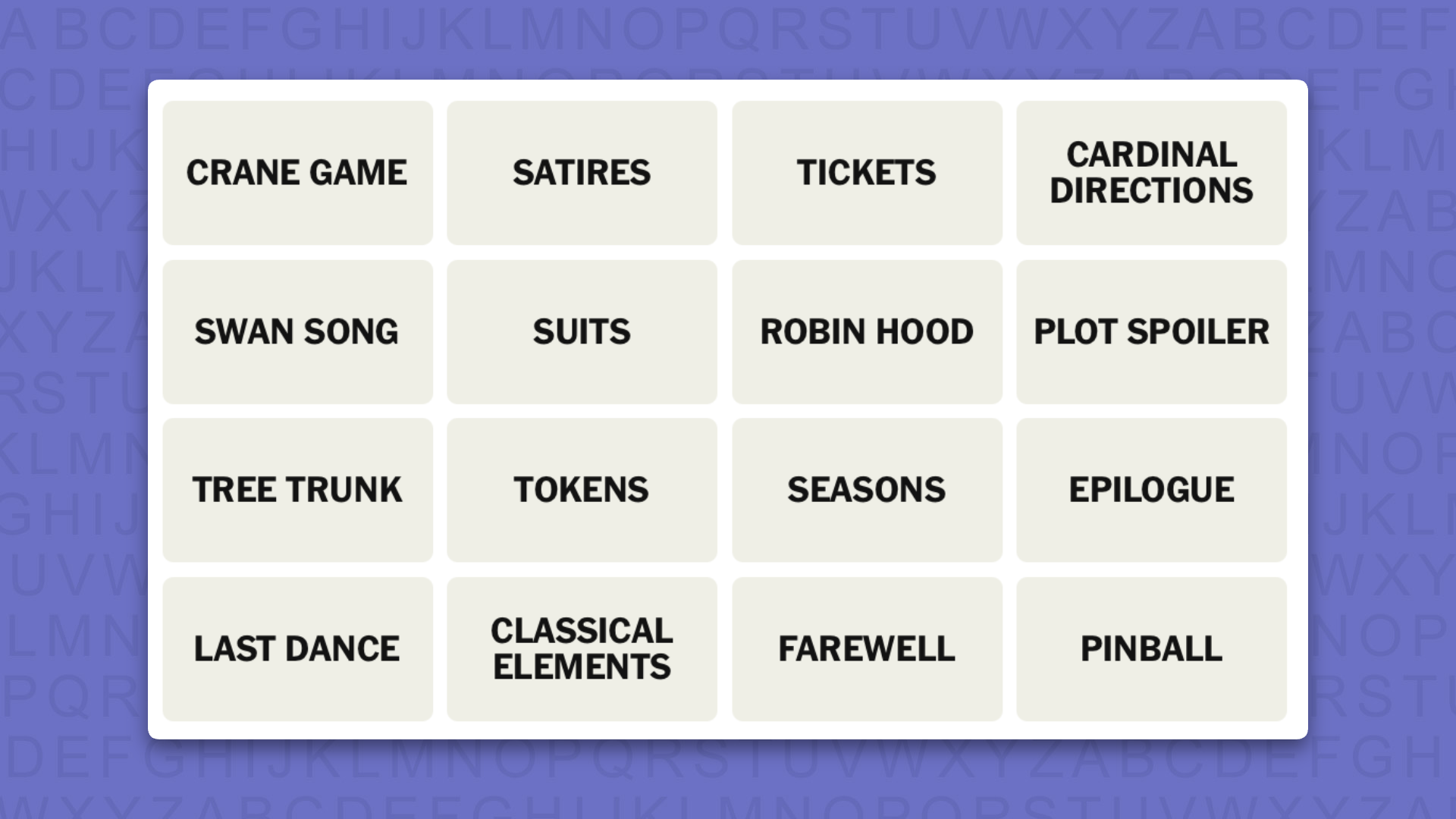 NYT Connections hints for game 1132 on a purple background