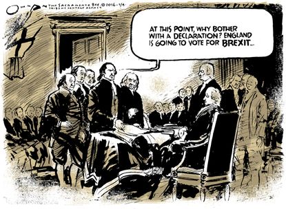 Political cartoon World Founding Fathers England Brexit