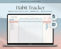 Habit Tracker $2.45 at Etsy