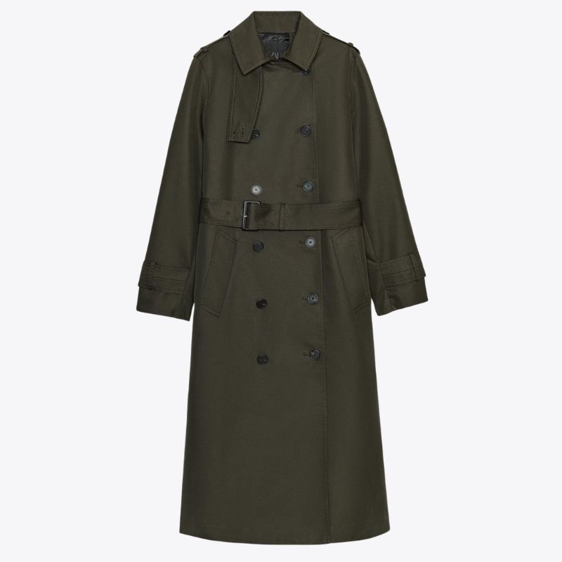 Water Repellent Double-Breasted Trench Coat