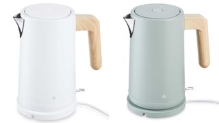 White and sage green kettle