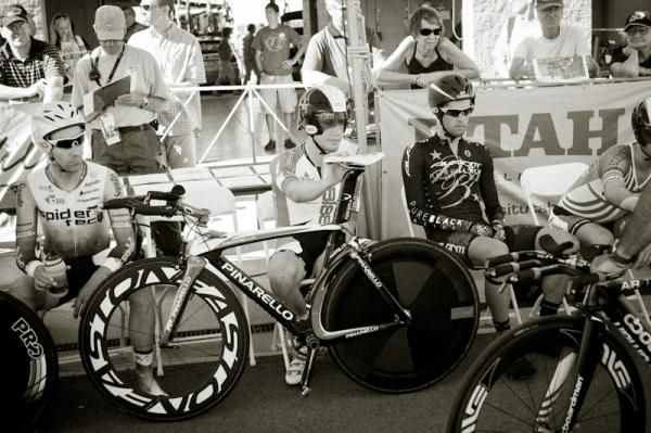Riders wait to roll into the start house.