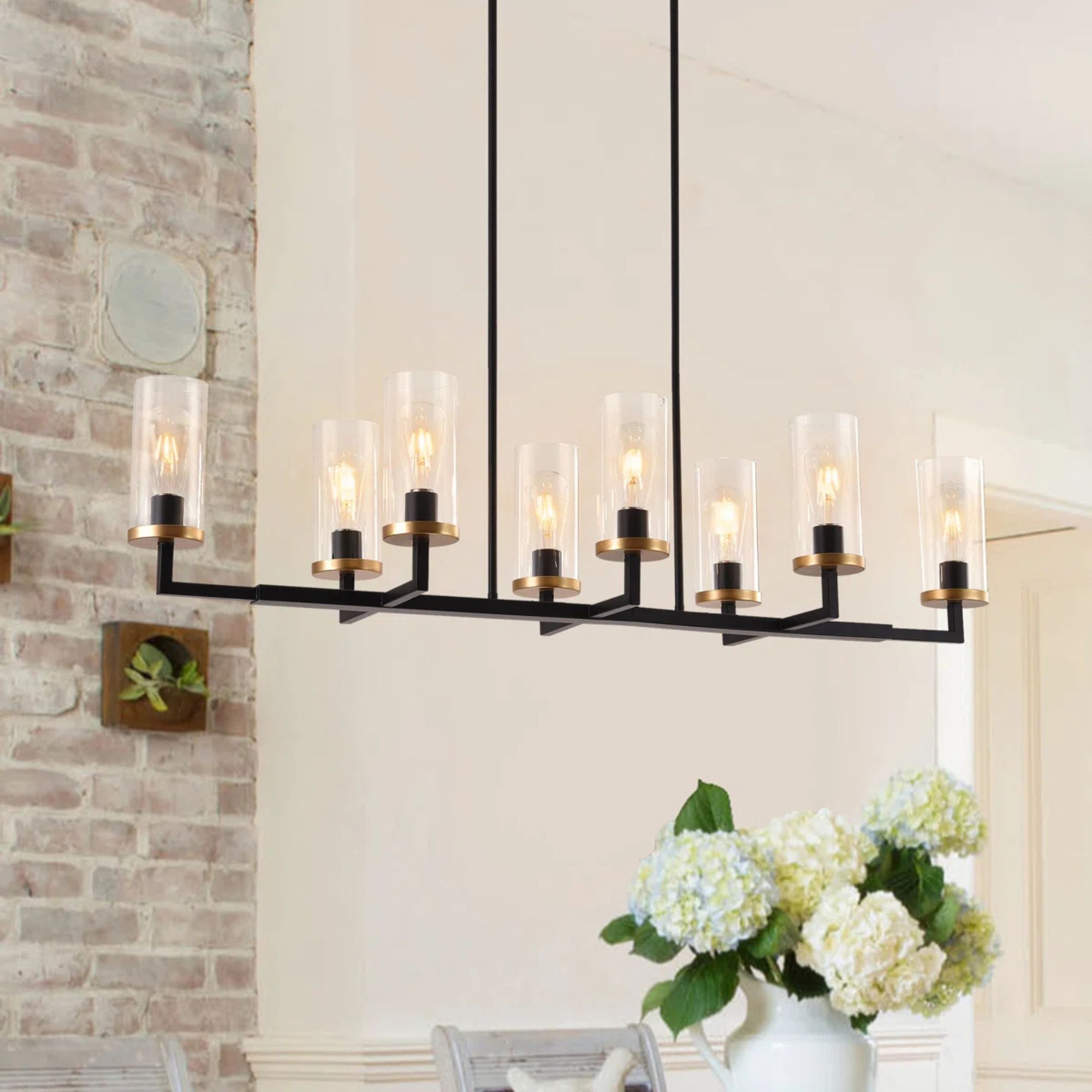 Alamin 8 - Light Dimmable Chandelier Black