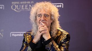 Brian May of Queen attends the press conference ahead of the Rhapsody Tour at Conrad Hotel on January 16, 2020 in Seoul, South Korea. The band Queen is in Seoul for their Asian leg of 'Rhapsody' tour, and is scheduled to perform on January 16 and 18 joined by Adam Lamber