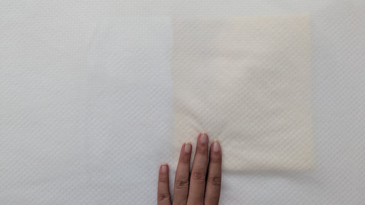 Purple Waterproof Mattress Protector review, see-through top layer
