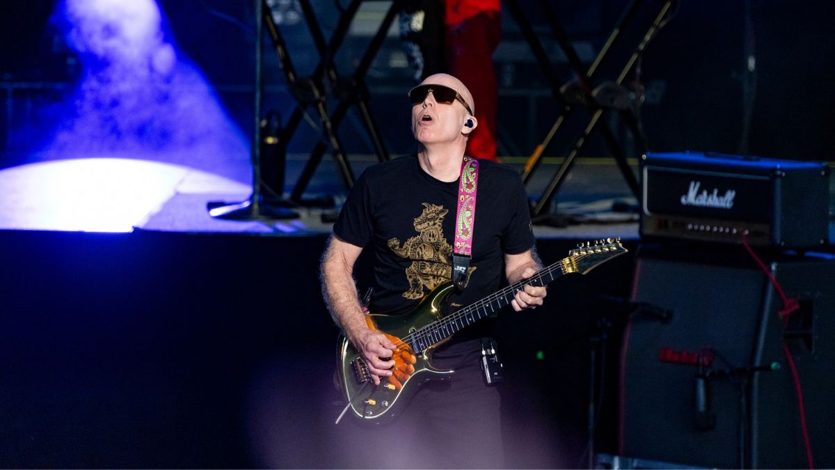 Joe Satriani performs onstage