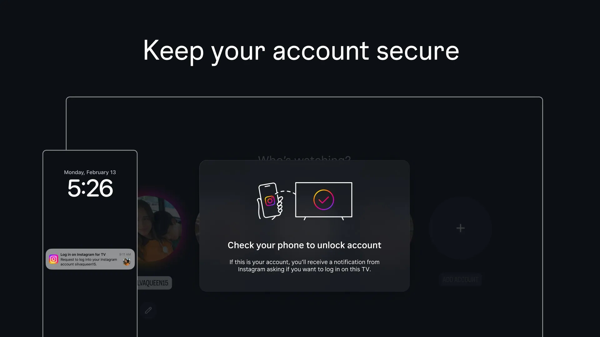 Insatgram app on Google TV