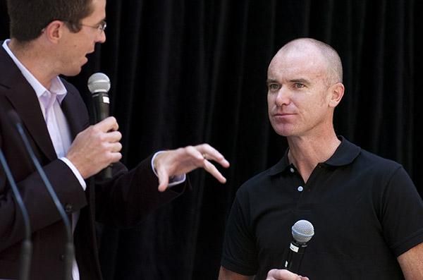 Stuart O'Grady chats with MC Matt Keenan.