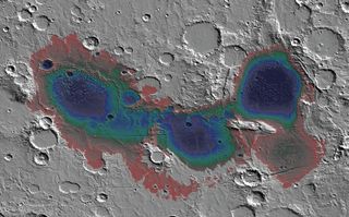 The Eridania basin of southern Mars is believed to have held a sea about 3.7 billion years ago, with seafloor deposits likely resulting from underwater hydrothermal activity.