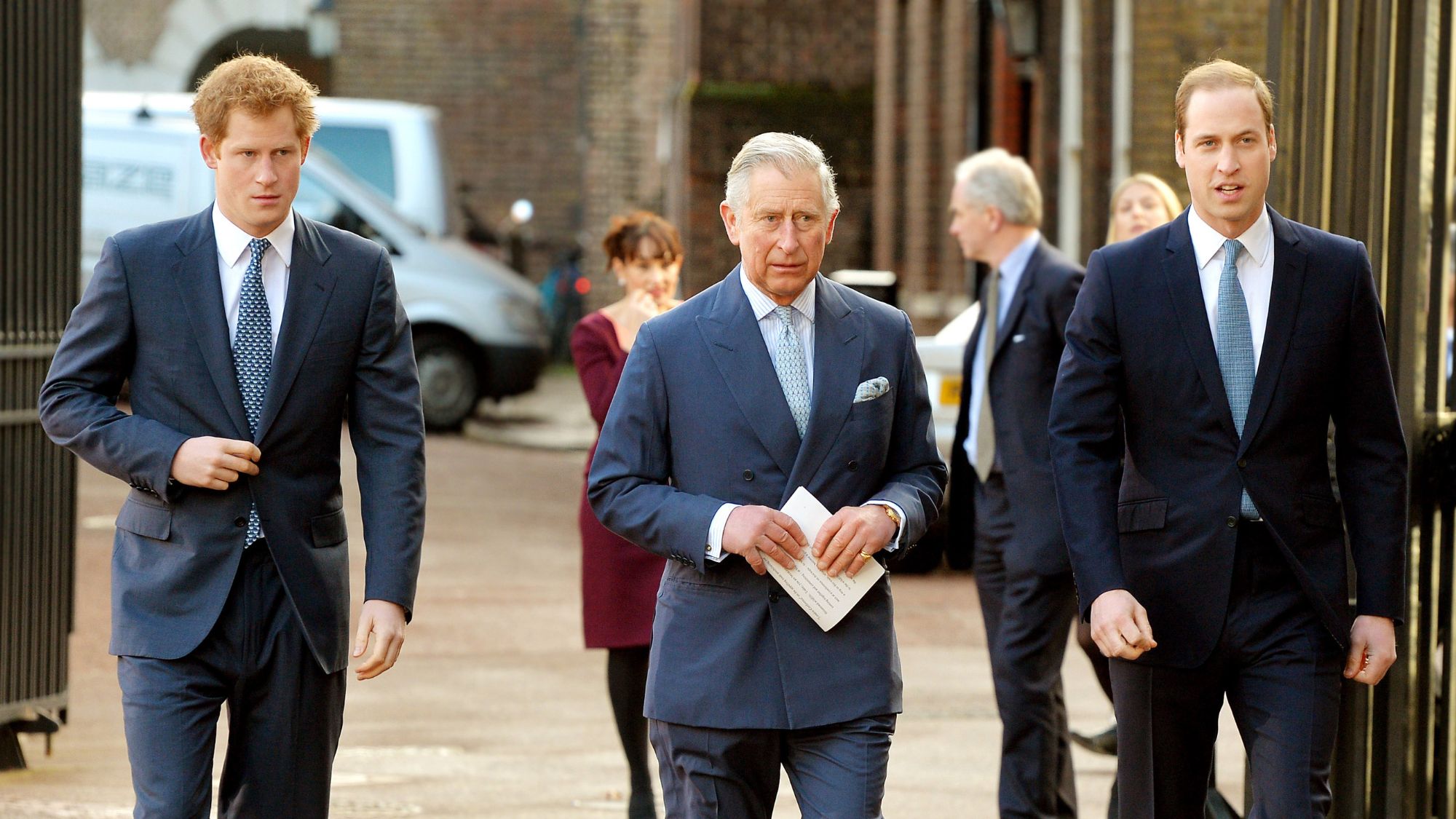 Prince Harry, King Charles and Prince William attend the Illegal Wildlife Trade Conference in 2014
