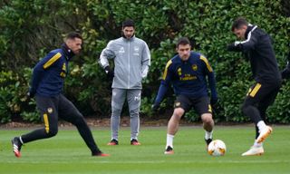 Mikel Arteta will be keeping a close eye on his players during training ahead of the trip to Leicester