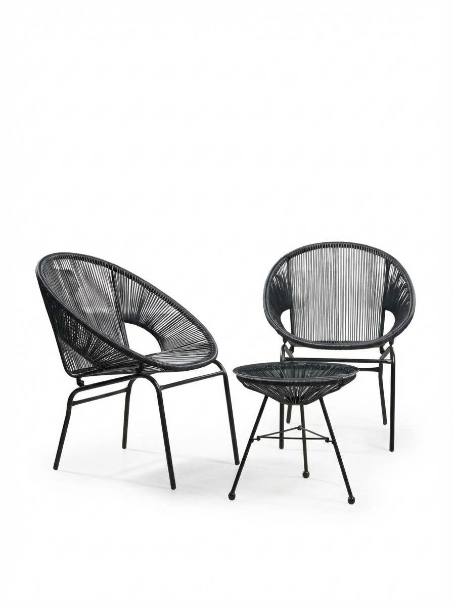 Wrought Studio, 3-Piece Rattan Patio Set