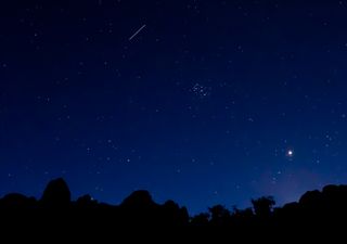 Jupiter, Venus, Pleiades and a Meteor over Peru