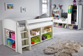 Stompa Uno S Plus children's storage furniture range including storage bed and shelving from John Lewis
