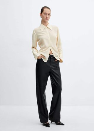 Buttoned Flowy Shirt - Women