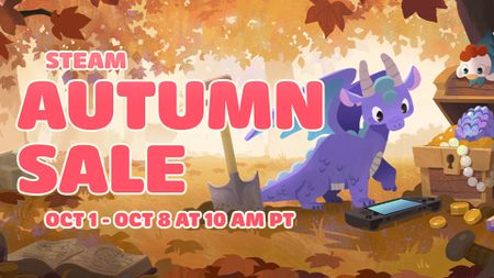 Promotional artwork for the Steam Autumn Sale that runs from October 1 until October 8 at 10PM PT