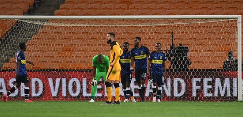 Bradley Ralani of Cape Town City celebrates after scoring against Kaizer Chiefs