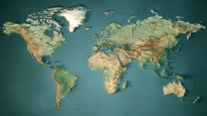 World Map Topographic Map
