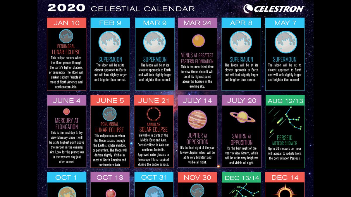 Free 2020 astrophotography calendar