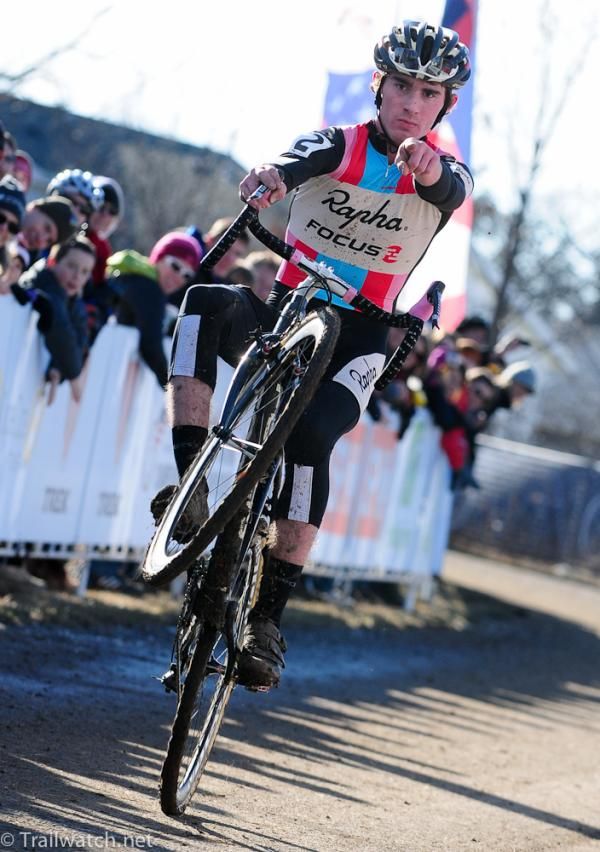 Zach McDonald (Rapha Focus) taking the U-23 Men&rsquo;s race with an astounding margin of victory.